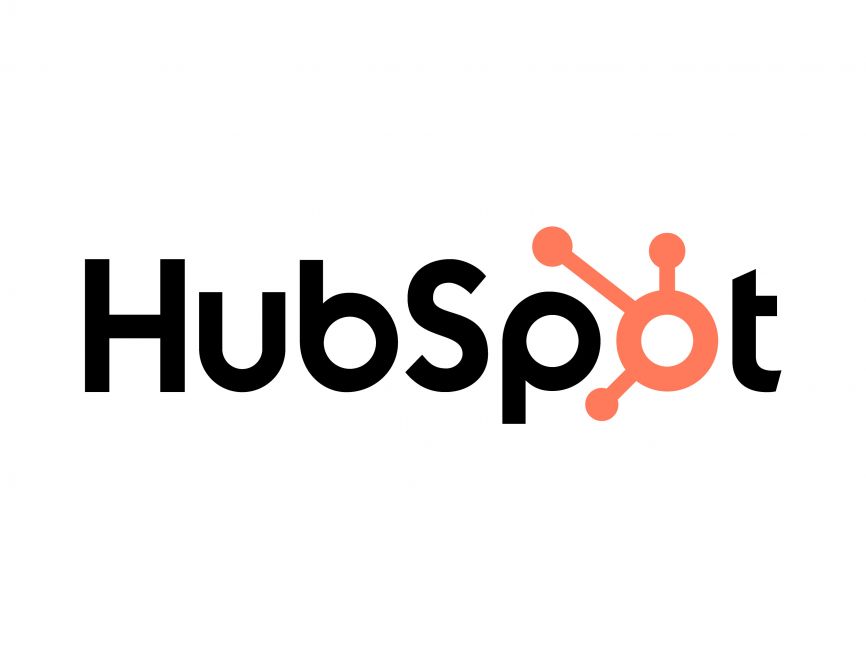 HubSpot logo with black “HubSpot” text and an orange sprocket-style icon forming the letter “o.”